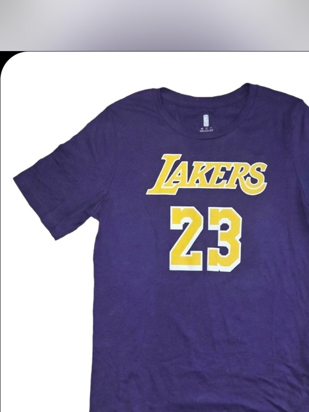 LeBron James #23 Lakers Purple NBA Tee Youth L 14/16